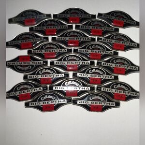 20 Callaway Big Bertha Iron Badges - Black and Red